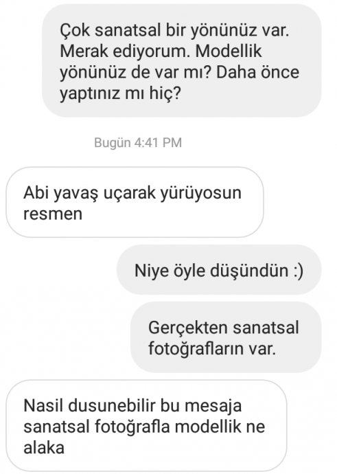 instagramda bir kıza ısrarla yürümek