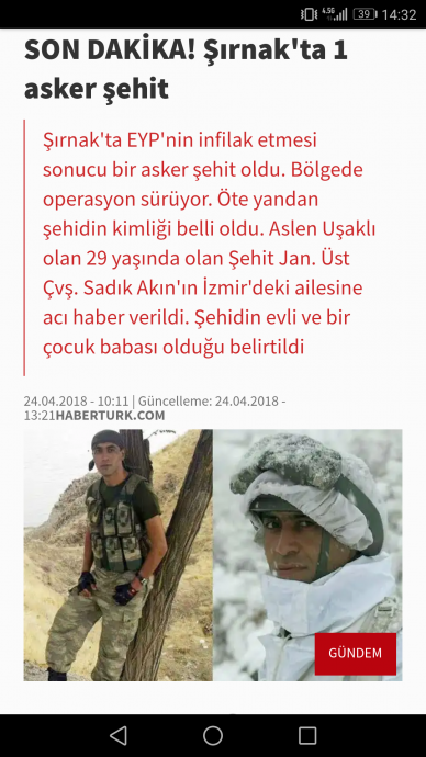 mahalle arkadaşının şehit olması