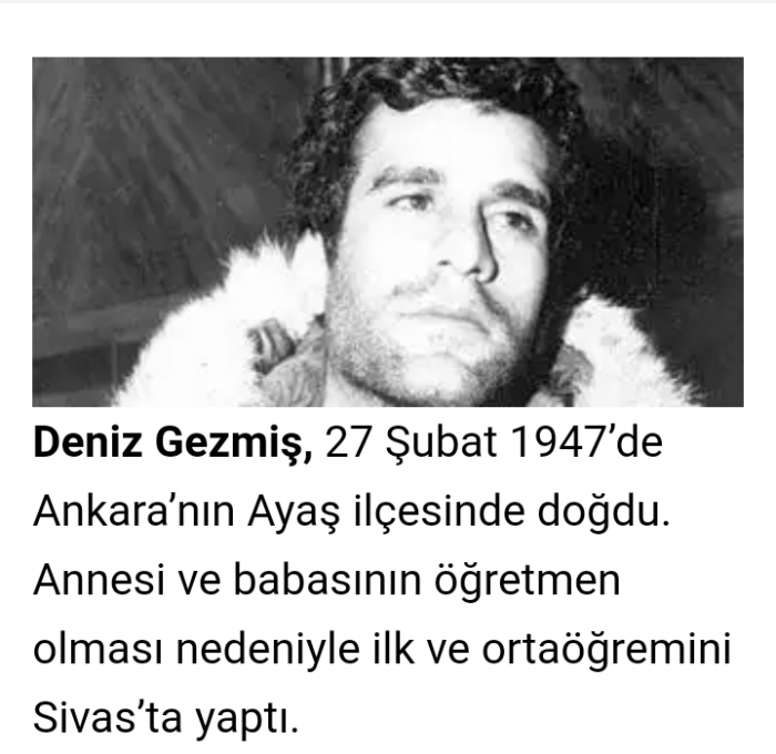 deniz gezmiş in idam edilmeden önceki son mektubu