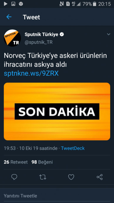 norveçin askeri ürünlerin ihracatını askıya alması