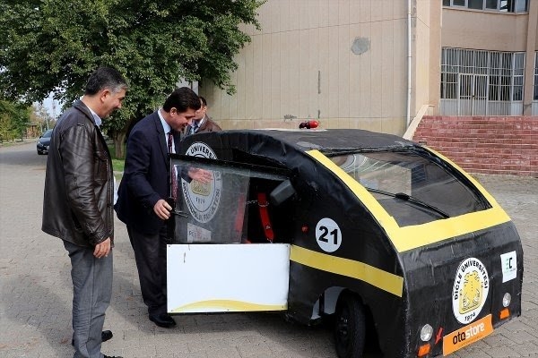 dicle üniverstesinin ödüllü elektrikli aracı