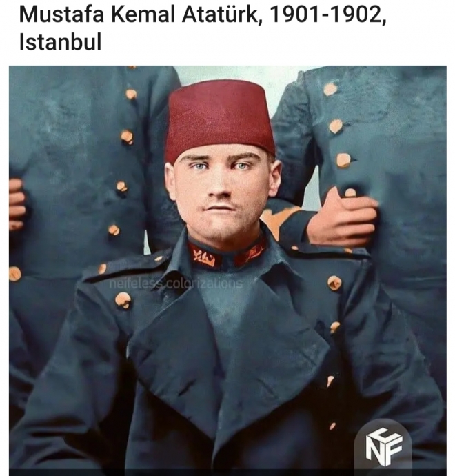 atatürkün 20 yaşındaki fotoğrafı