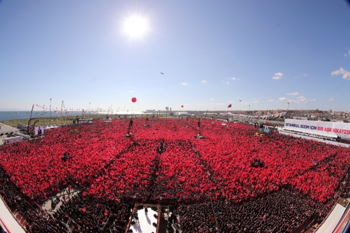 cumhur ittifakı mitingi 1 m 600 bin katılım olması