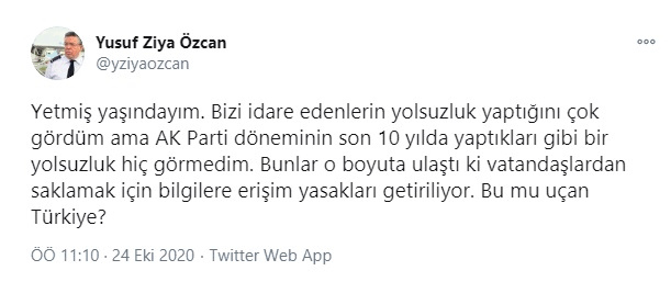 eski yök başkanından akp yolsuzluklarına isyan