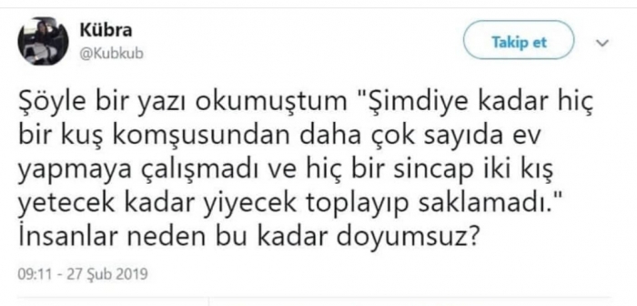 insanoğlunun açgözlü olması