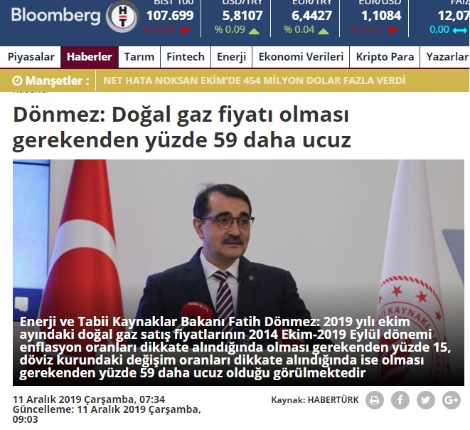 doğalgaz olması gerekenden yüzde 59 daha ucuz