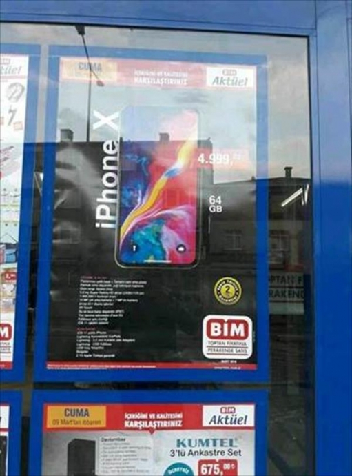iphone x in bim de satılacak olması