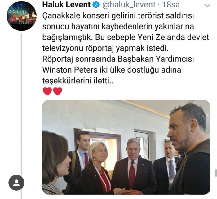 yeni zelanda televizyonunun haluk levent röportajı