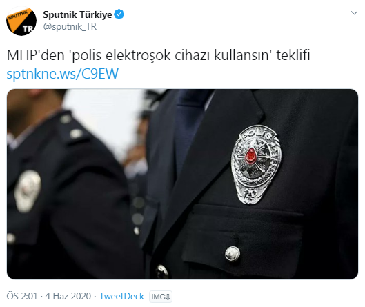 polis elektroşok cihazı kullansın teklifi