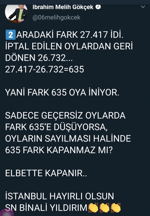 istanbul hayırlı olsun sn binali yıldırım