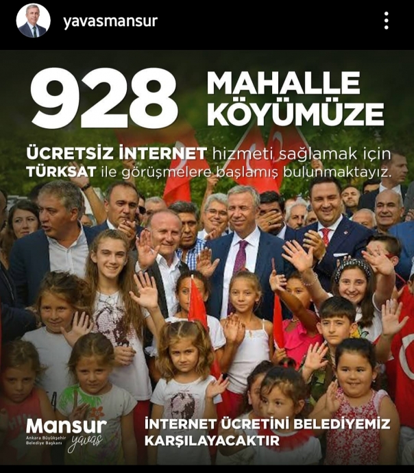 mansur yavaştan 928 mahalle köye ücretsiz internet