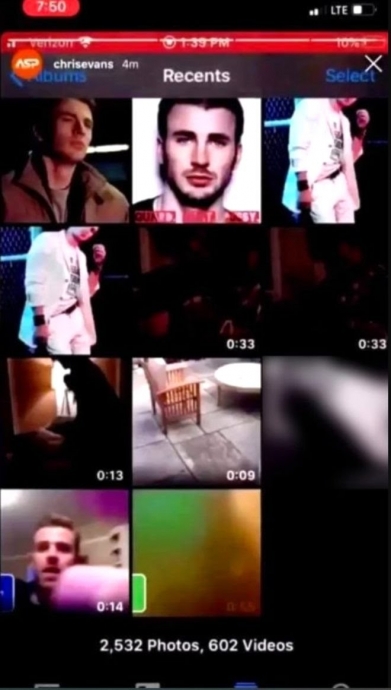 chris evans ın çıplak fotoğrafını paylaşması