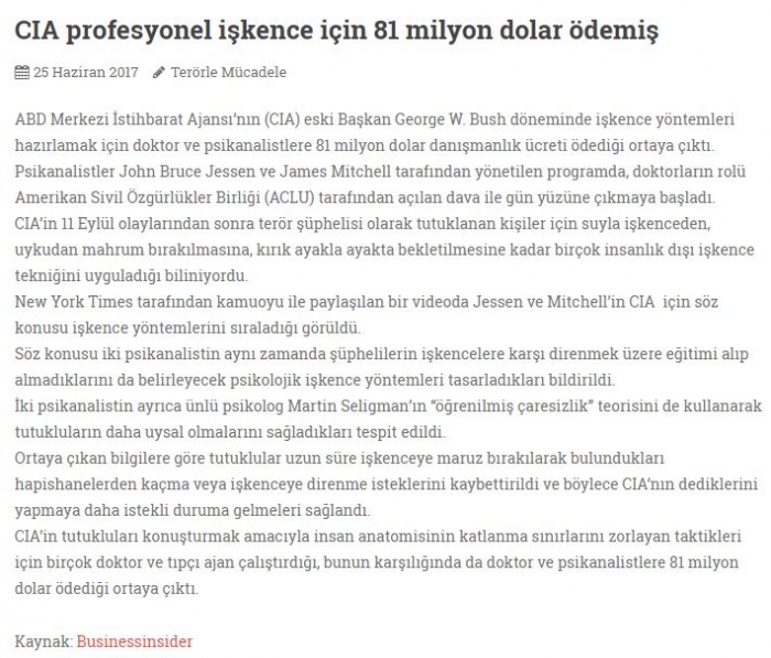 cia in işkence metotları