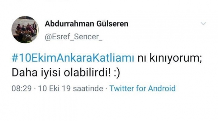 10 ekim ankara katliamı nı öven provokatör