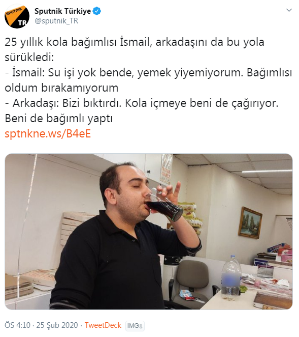 25 yıldır kola içen kola bağımlısı