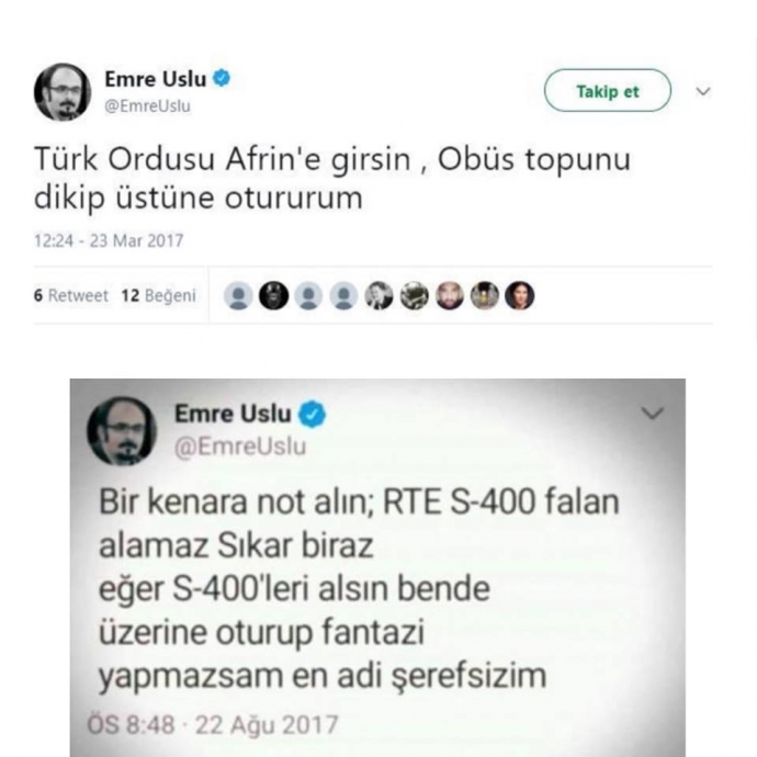 rte s400 leri alsın üstüne oturmazsam şerefsizim