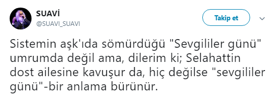şarkıcı bozuntusu suavi nin demirtaş a övgüsü