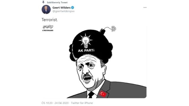 geert wilders in erdoğana terörist demesi
