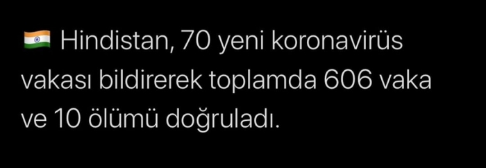 hindistan da koronavirüsü vakası