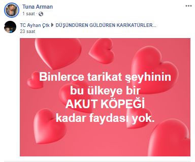 binlerce şeyhin bir akut köpeği kadar faydası yok