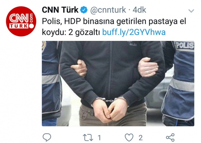 apo ya yaptırılan yaş pastanın göz altına alınması