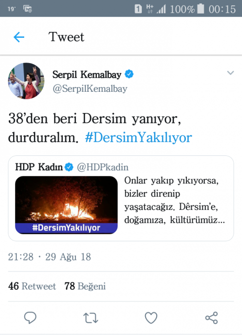 1938 den beri dersim yanıyor