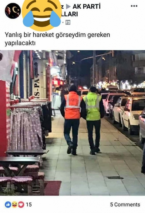 yolda sarı yelekli kişi gören akpli davranışı