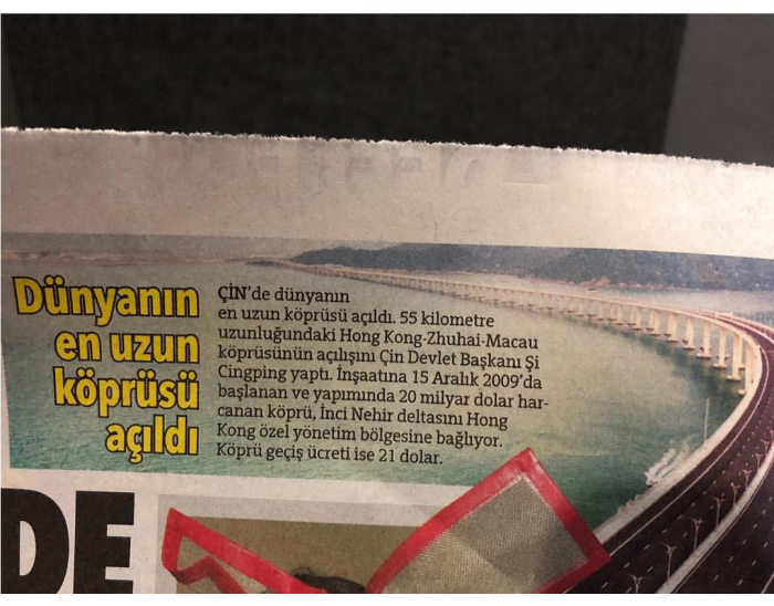 dünyanın en uzun köprüsünün geçiş ücreti