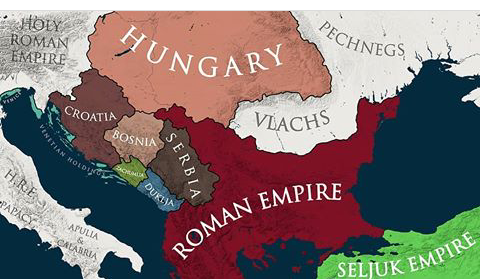 1090 yılı balkanlar haritası