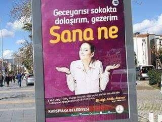 izmir deki kadınlar günü afişleri