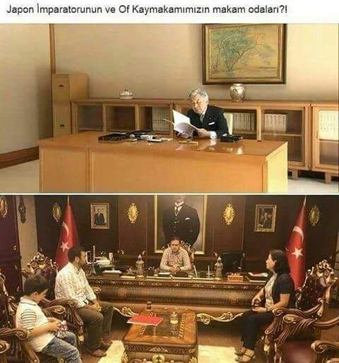 of kaymakamının makam odası vs japon imparatoru
