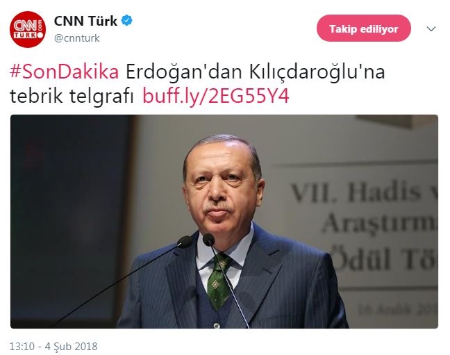 erdoğan dan kılıçdaroğlu na tebrik telgrafı