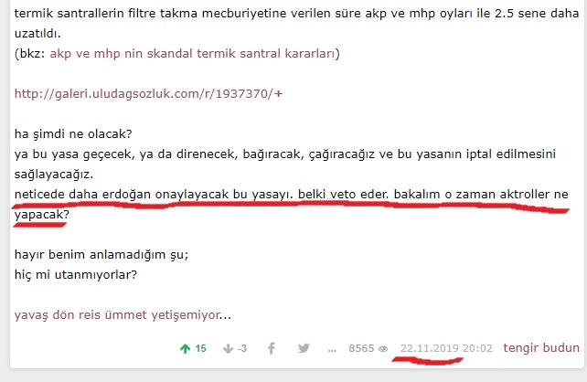 rte nin baca filtresi düzenlemesini veto etmesi
