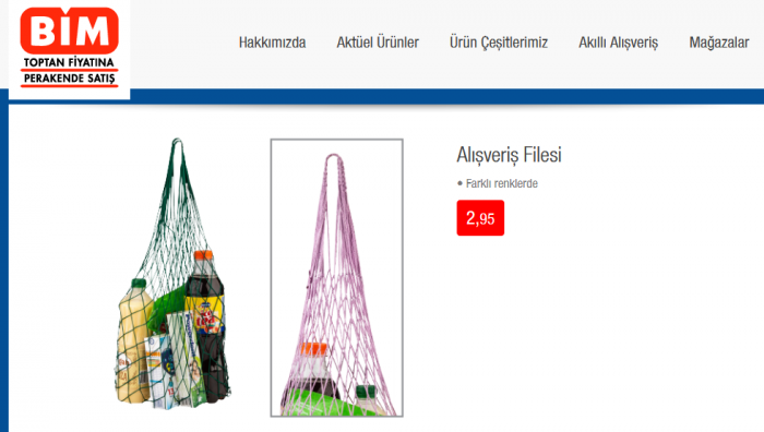 bim de satılan alışveriş filesi