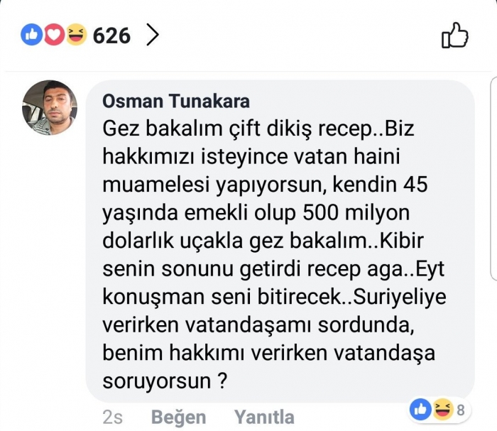 emeklilikte yaşa takılınca rte ye giydiren yandaş