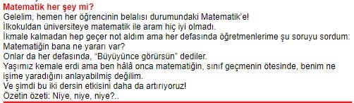 abbas güçlünün matematiğisorgulaması