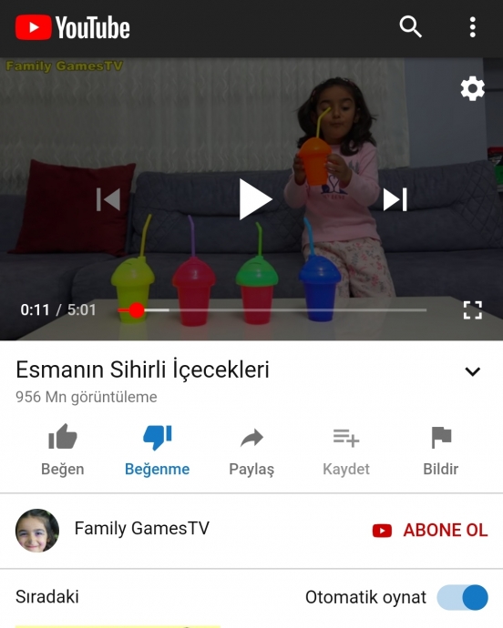 956 milyon tarafından izlenen türklere ait video