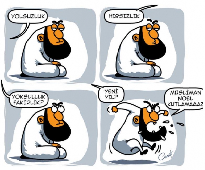 yılbaşı yaklaştıkça agresifleşen müslüman