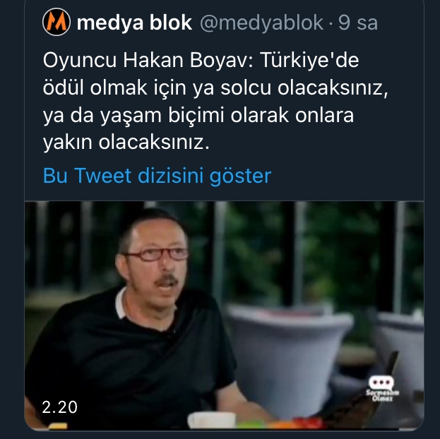 türkiye de ödül almak için solcu olacaksınız