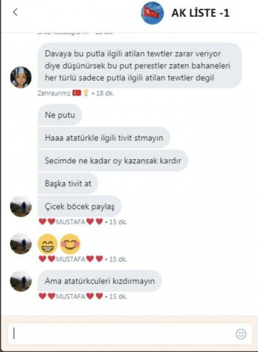atatürk ile ilgili olumsuz tweetler atmayın