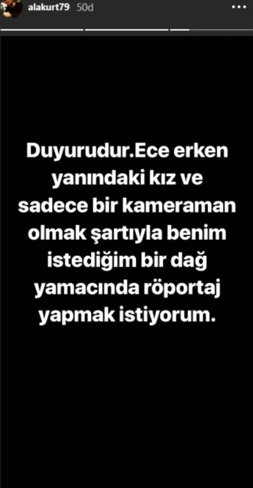 sizinle dağ yamacında röportaj yapmak istiyorum