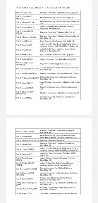 pandemik influenza ulusal hazırlık planı