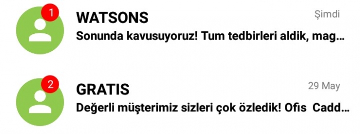 ansızın gelen özledim mesajı