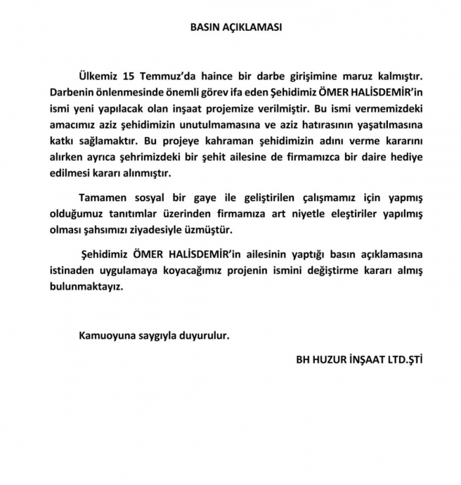 şehit ömer halisdemir sitesi