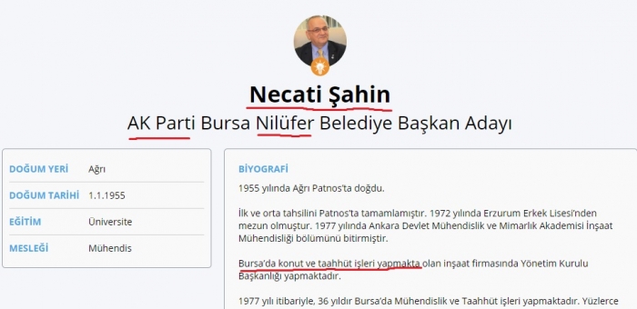 chp bşb adayının akp den ilçe başkan adayı olması