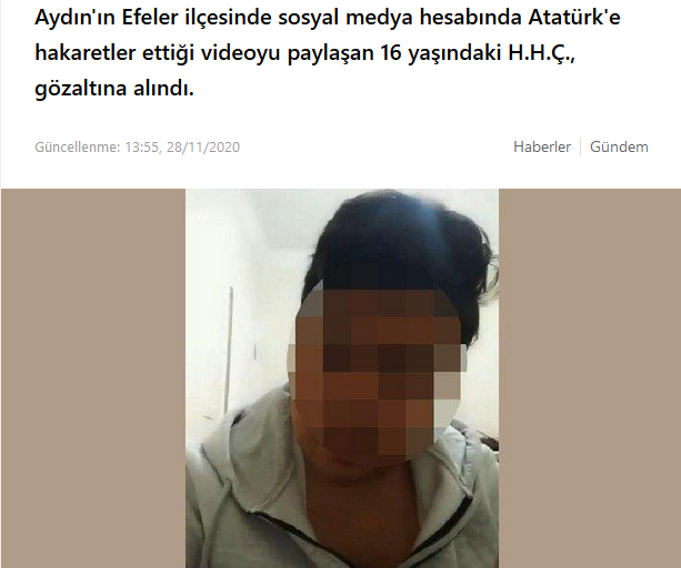 atatürk e küfür eden çocuk