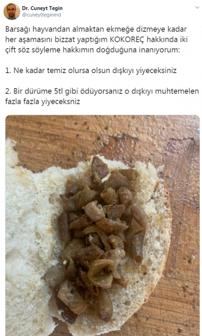kokoreç yapmak için bağırsağı deterjanla yıkamak