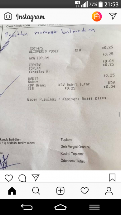 samsunda poşeti iade eden mal