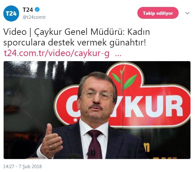 kadın sporculara destek vermek günahtır