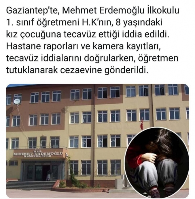 gaziantepte 8 yaşındaki çocuğa tecavüz eden kansız